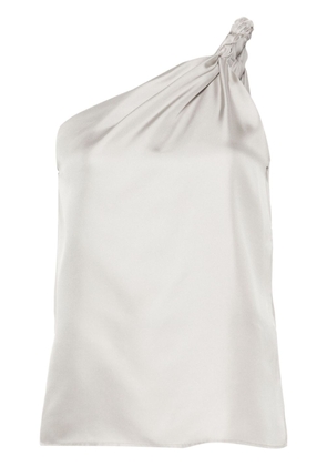 Loulou Studio Adiran asymmetrical silk top - Grey