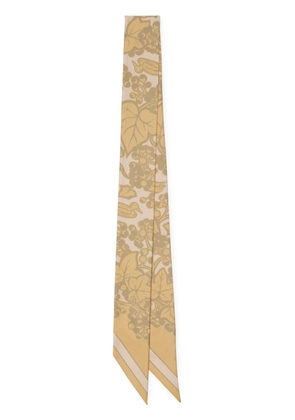 Burberry botanical-print silk scarf - Neutrals
