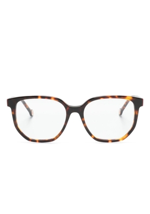 Carolina Herrera geometric-frame glasses - Brown