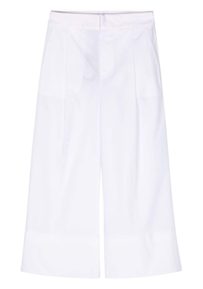 TWINSET cropped poplin trousers - White