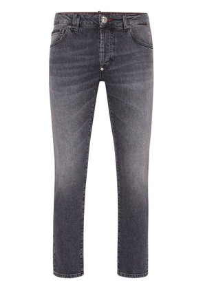 Philipp Plein appliqué-detail slim-fit jeans - Grey