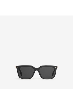 Burberry Stripe Detail Square Frame Sunglasses