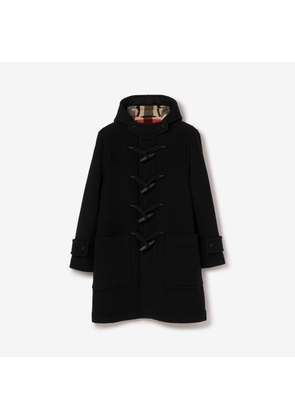 Burberry Wool Blend Duffle Coat, Black