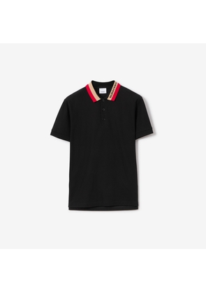Burberry Cotton Polo Shirt, Black