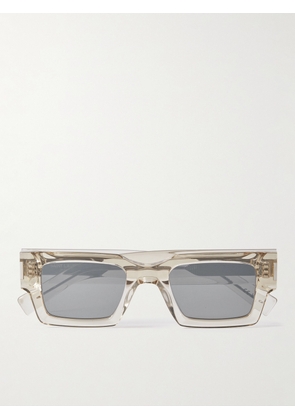 SAINT LAURENT - Rectangular-Frame Acetate Sunglasses - Men - Neutrals
