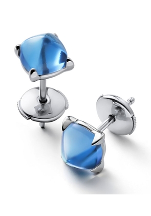 Baccarat Sterling Silver And Crystal Médicis Riviera Stud Earrings
