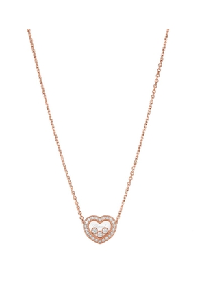 Chopard Rose Gold And Diamond Happy Diamonds Necklace