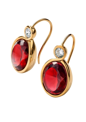 Baccarat Gold Vermeil And Crystal Croisé Wire Earrings
