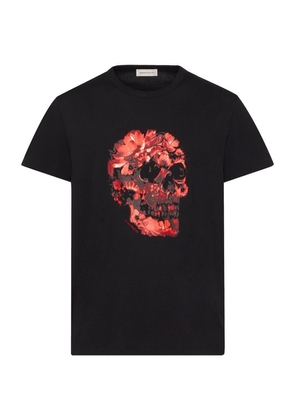 Alexander Mcqueen Floral Skull Graphic T-Shirt