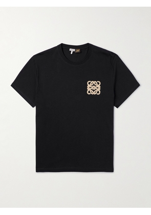 LOEWE - Paula's Ibiza Logo-Appliquéd Cotton-Jersey T-Shirt - Men - Black - XXS