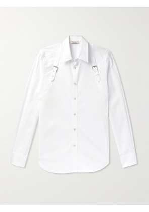 Alexander McQueen - Harness-Detailed Cotton-Poplin Shirt - Men - White - UK/US 15.5