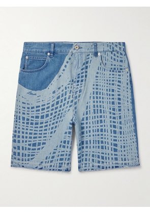 LOEWE - Paula's Ibiza Straight-Leg Frayed Printed Denim Shorts - Men - Blue - IT 44