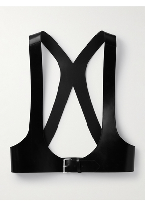 Alexander McQueen - Glossed-Leather Harness Belt - Men - Black - M