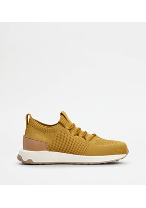 Tod's - Sock Sneakers in Technical Fabric and Leather, YELLOW, 10 - Shoes