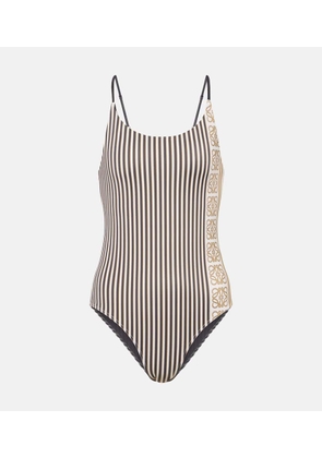 Loewe Paula's Ibiza Anagram striped swimsuit