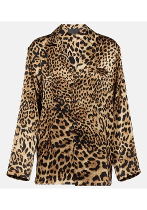 Nili Lotan Juste leopard-print silk twill shirt
