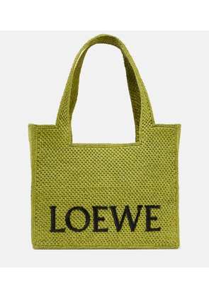 Loewe Paula's Ibiza Font Medium raffia tote bag