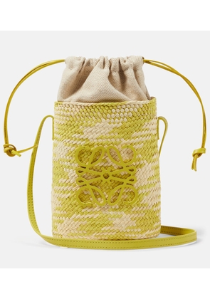 Loewe Square Mini raffia bucket bag