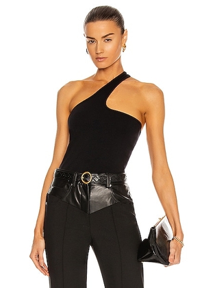 Helmut Lang Seamless Jersey Cutout Tank Top in Black - Black. Size XS/S (also in ).