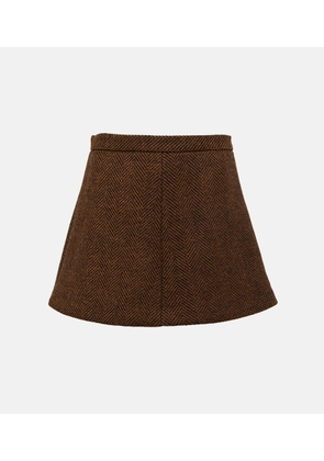 REDValentino High-rise wool shorts