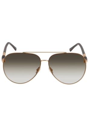 Jimmy Choo Grey Gold Pilot Ladies Sunglasses GRAY/S 0RHL/FQ 63