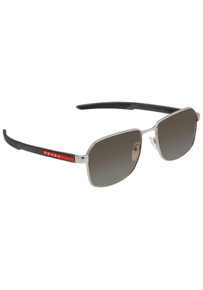 Prada Linea Rossa Grey Gradient Rectangular Mens Sunglasses PS 54WS 5AV04G 57
