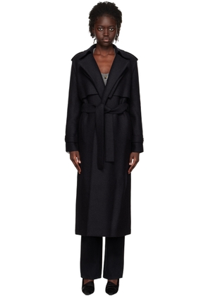 Harris Wharf London Black Felted Coat