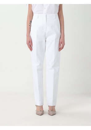 Trousers VALENTINO Woman colour White