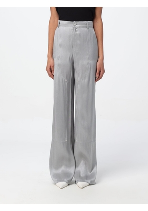 Trousers MOSCHINO JEANS Woman colour Silver