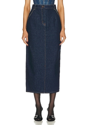 Magda Butrym Long Skirt in Navy - Blue. Size 42 (also in 40).