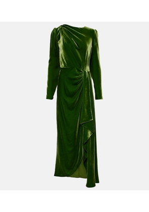 Costarellos Varisa draped velvet maxi dress