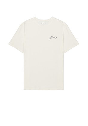 SATURDAYS NYC Signature Tee in Ivory - White. Size XL/1X (also in ).