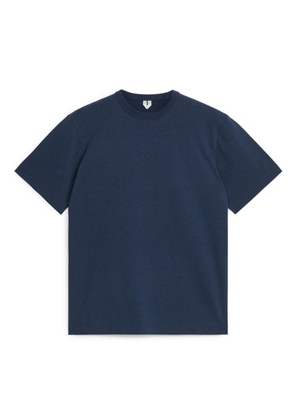 Cotton Linen T-Shirt - Blue