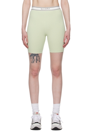 Sporty & Rich Green Serif Shorts