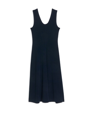 Rib Jersey Dress - Blue