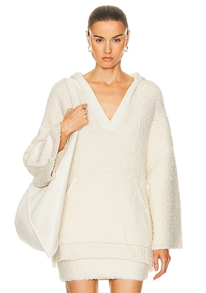 GRLFRND Aldis Boucle Sweater in Ivory - Ivory. Size L (also in M, S, XL, XS).