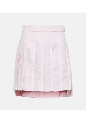 Thom Browne 4-Bar pleated cotton miniskirt