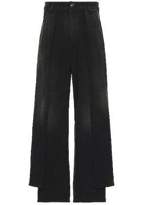 Balenciaga Double Side Denim Jean in Sunbleached Black - Black. Size L (also in S).