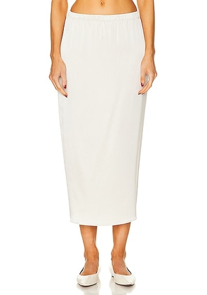 SABLYN Hedy Low Rise Silk Skirt in Gardenia - Cream. Size L (also in M, S, XS).