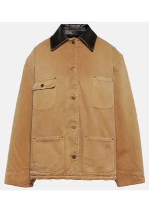Prada Oversized cotton canvas jacket
