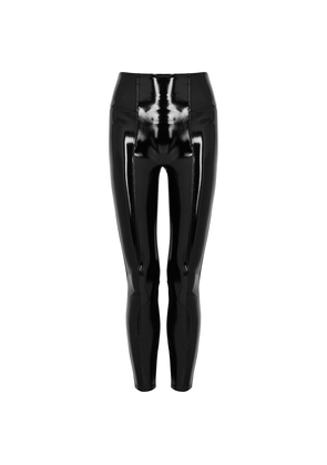 Spanx Patent Faux-leather Leggings - Black - XS