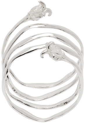 octi Silver Phyta Spiral Ring