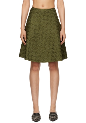 Isa Boulder SSENSE Exclusive Khaki Fullweave Miniskirt