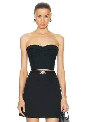 VERSACE Strapless Top in Black - Black. Size 40 (also in 36, 38, 42).