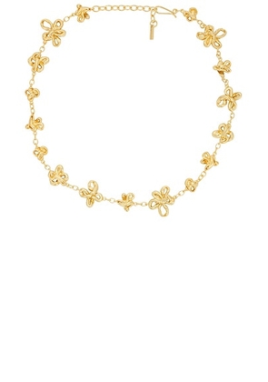 Completedworks Flower Necklace in 18k Gold Plate - Metallic Gold. Size all.