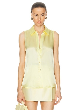 L'AGENCE Emmy Sleeveless Blouse in Yellow Sorbet - Yellow. Size L (also in M, S, XS, XXS).
