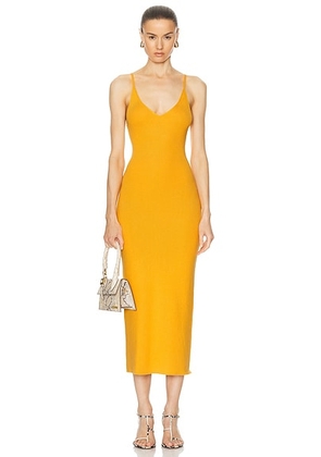 SABLYN Cyprus Fitted Knit Dress in Marzipan - Yellow. Size L (also in S).