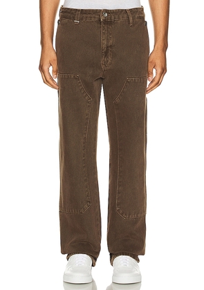 FLANEUR Carpenter Straight Jeans in Brown. Size 34, 36.