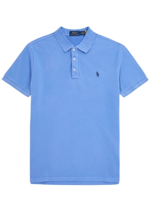 Polo Ralph Lauren Logo-embroidered Piqué Cotton Polo Shirt - Blue - M