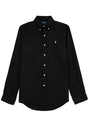 Polo Ralph Lauren Logo-embroidered Linen Oxford Shirt - Black - L